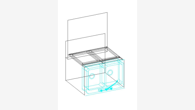 Modelo DWG de Cuba de Cozinha Sinkbs36 - 3D Pronto