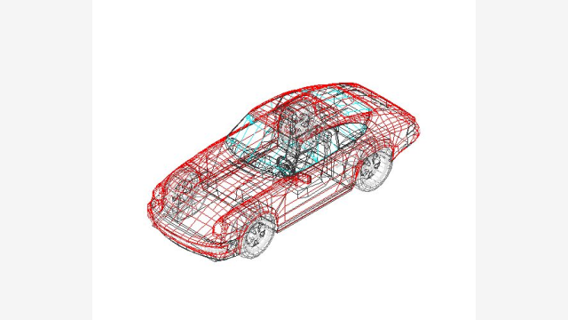 Coche 002 - Modelo DWG 3D pronto para uso
