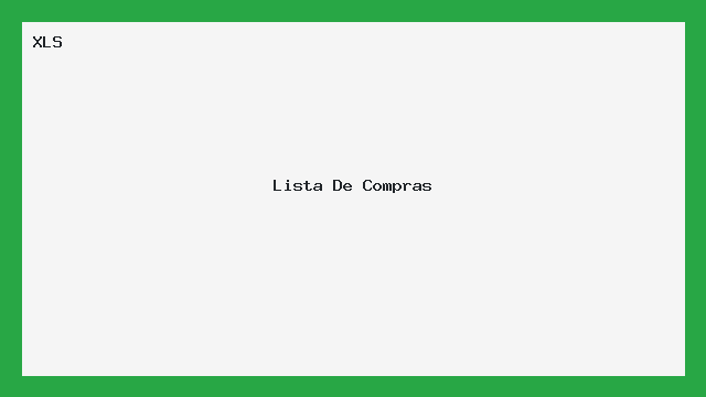 Planilha Modelo Lista de Compras XLS Pronta para Uso
