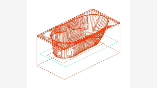 Banheira 3D DWG - Banera 019, modelo detalhado