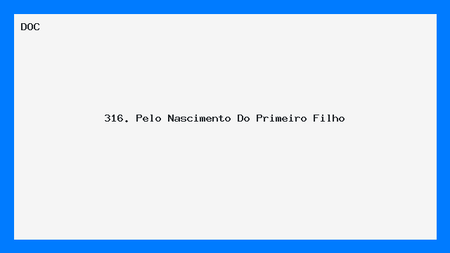 Modelo de Carta Pelo Nascimento do Primeiro Filho