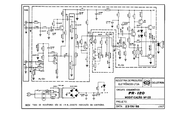 Esquema Ciclotron Amplificador Pr120 PDF