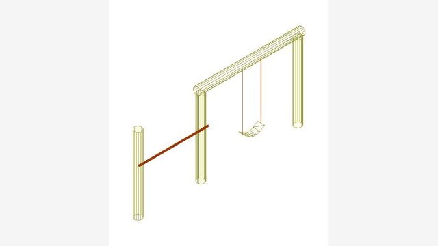 Columpio 006 — Modelo DWG para projetos urbanos