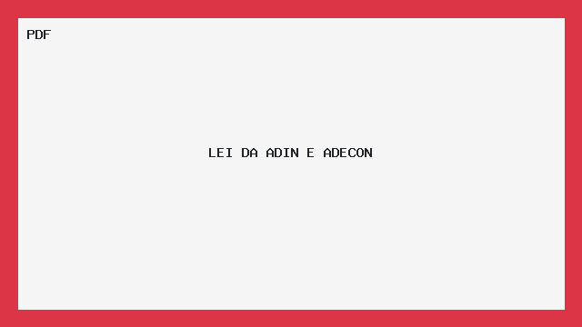 LEI DA ADIN E ADECON