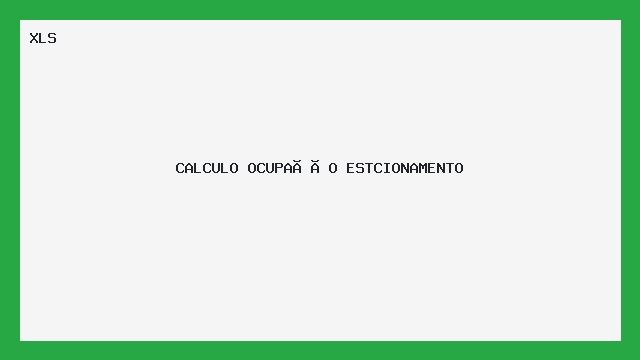 Cálculo de Ocupação de Estacionamento XLS