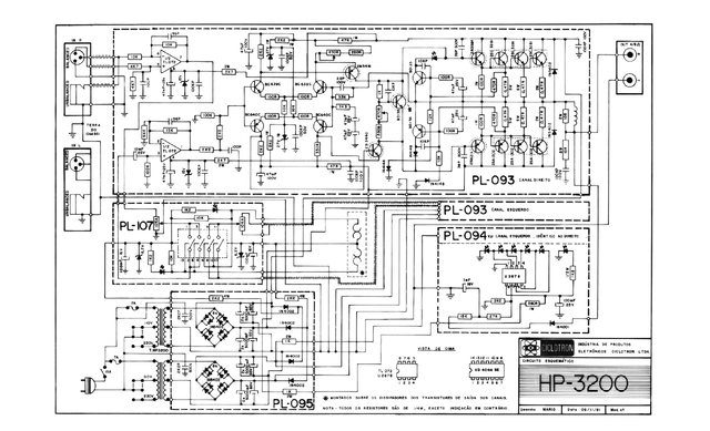 Esquema Completo Ciclotron Amplificador HP3200