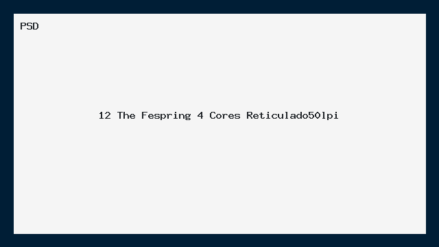 12 The Fespring 4 Cores Reticulado 50lpi PSD