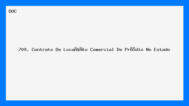 Contrato de Locação Comercial de Prédio Modelo Pronto