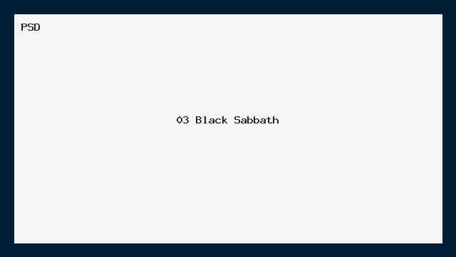 PSD 03 Black Sabbath — Capa e Arte em Camadas