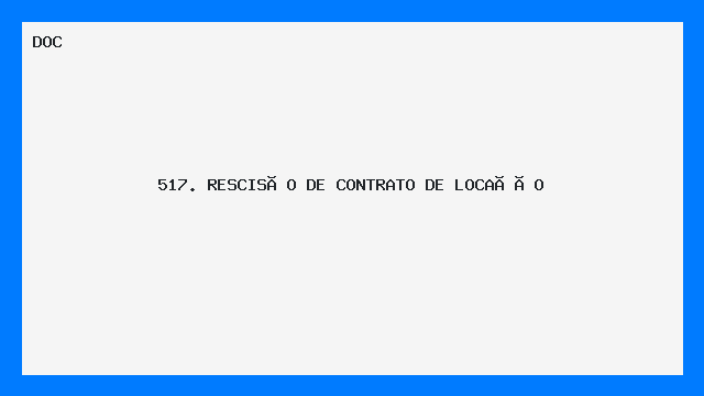 Modelo Prático de Rescisão de Contrato de Locação