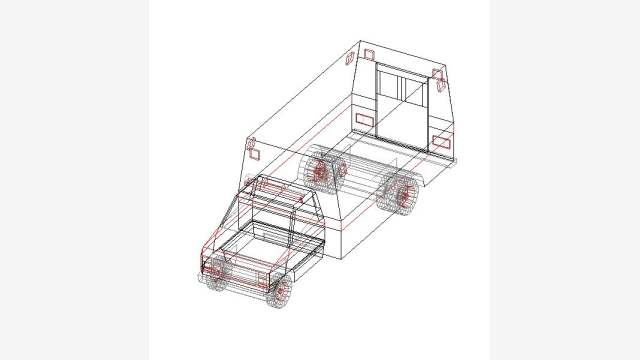 Ambulância 3D DWG detalhada para projetos