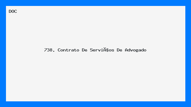 Contrato de Prestação de Serviços de Advogado Modelo DOC