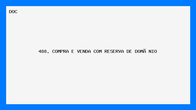 Contrato de Compra e Venda com Reserva de Domínio Modelo DOC