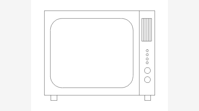 Bloco DWG TV A Mobiliário para Plantas