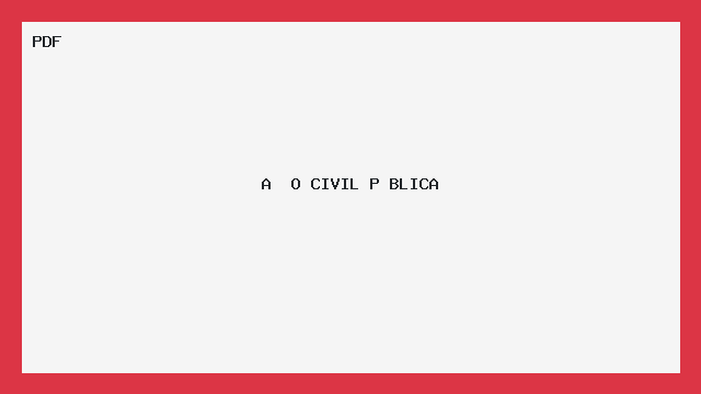 A  O CIVIL P BLICA