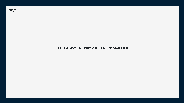 Eu Tenho a Marca da Promessa PSD editável