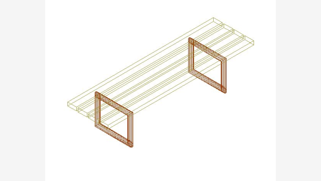 Banco Urbano 3D DWG para Projetos e Render
