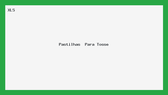 Planilha Excel Pastilhas Para Tosse — Inventário e Controle