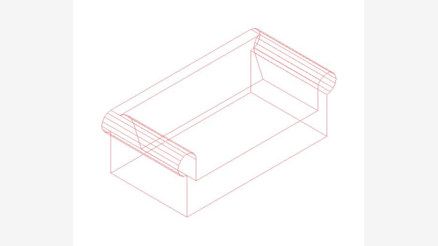 Sofá 3D Modelo 002 - Bloco DWG para Arquitetura