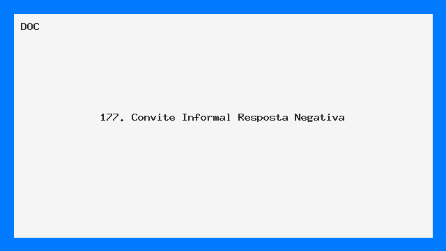 177. Convite Informal   Resposta Negativa