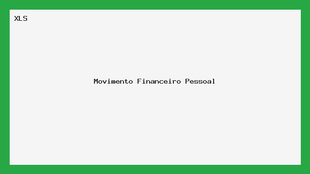 Planilha Movimentos Financeiros Pessoais XLS