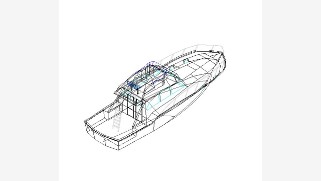 Yate 3D DWG - Planta e Modelo Completo 129KB
