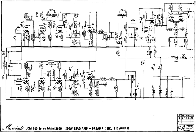 Manual Esquema Marshall 2000 250W - PDF Completo