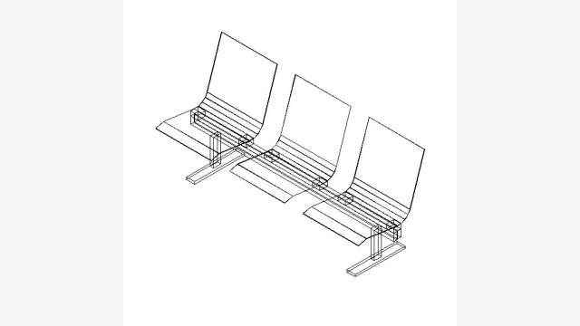 Banco Urbano 3D DWG - Modelo Banco 008