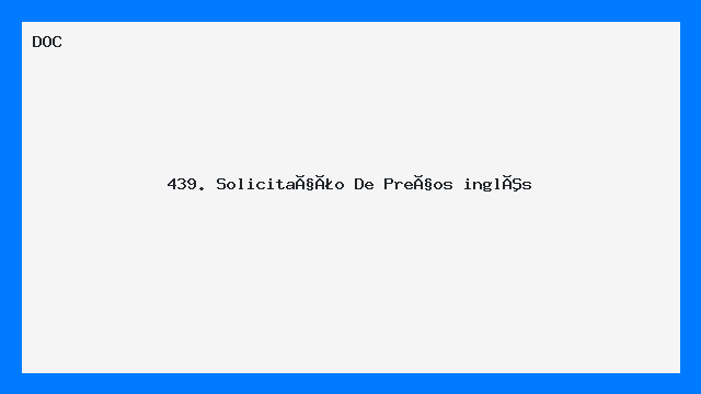 439. Solicitação De Preços (inglês)