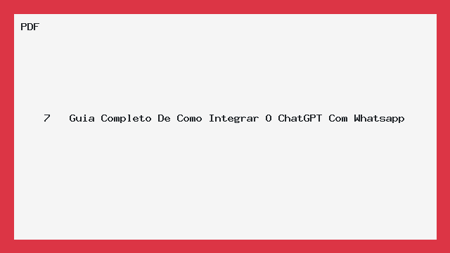 7   Guia Completo De Como Integrar O ChatGPT Com Whatsapp