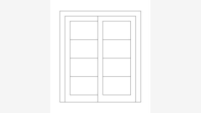 Desenho DWG de Janela de Correr Jc92 Bloco CAD