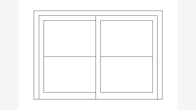 Desenho DWG Janela Correr JC57 Bloco CAD Pronto