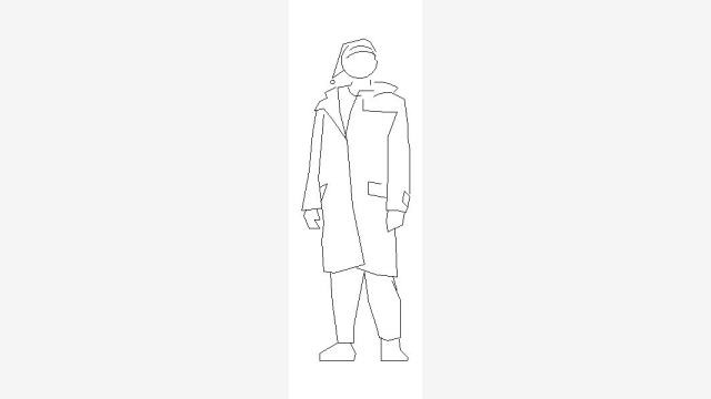 Homl — Bloco DWG de Pessoa em 2D 3D para Projetos