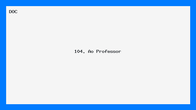 Carta Modelo 104 Ao Professor DOC