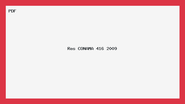 Res CONAMA 416 2009