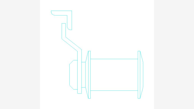 Lock DWG Bloco CAD de Trava Detalhada para Projetos