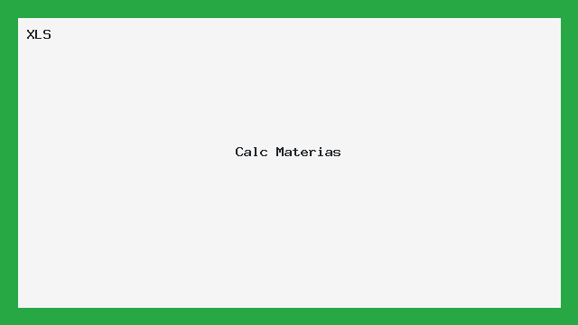 Planilha Calc Materias — Controle de Matérias em XLS
