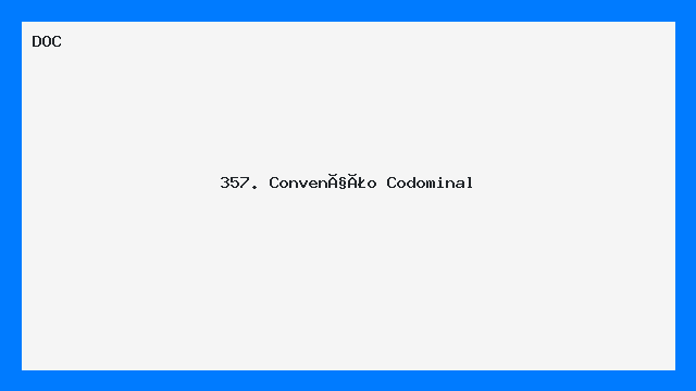 Convenção Codominal Modelo de Acordo Condominial DOC