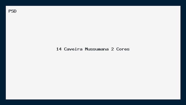 Caveira Mussumana 2 Cores PSD editável para chapados
