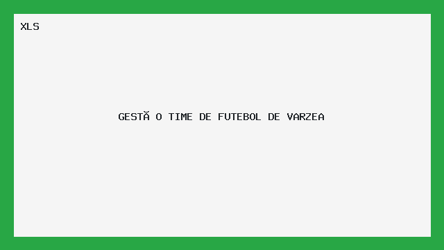 Planilha Completa de Gestão para Time de Futebol de  - Excel