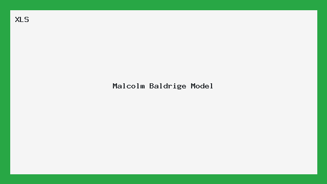 Modelo Malcolm Baldrige para Excel (XLS) - Avaliação e Gestão