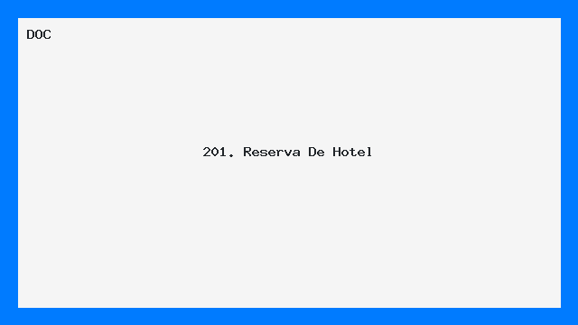 Modelo de Reserva de Hotel DOC pronto para uso