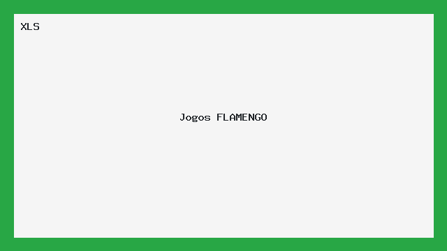 Planilha Jogos Flamengo XLS - Escalações e Resultados