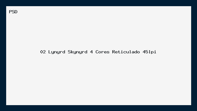Lynyrd Skynyrd 4 Cores Reticulado 45lpi PSD Photoshop