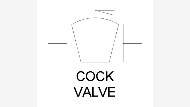 Bloco DWG Conector Cock para Construção