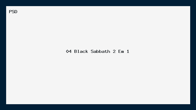 Black Sabbath — 2 em 1 PSD de capa e arte