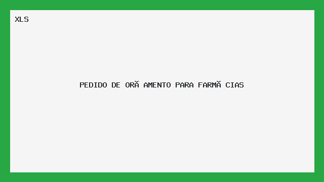 Pedido de Orçamento para Farmácias XLS - Planilha Pronta