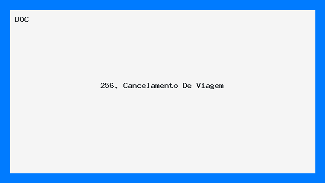 Modelo de Carta para Cancelamento de Viagem
