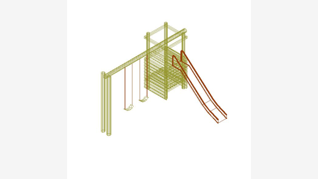 Columpio 001 - Modelo DWG 3D para Projetos Urbanos