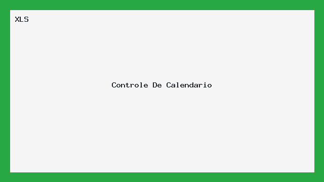 Controle De Calendario